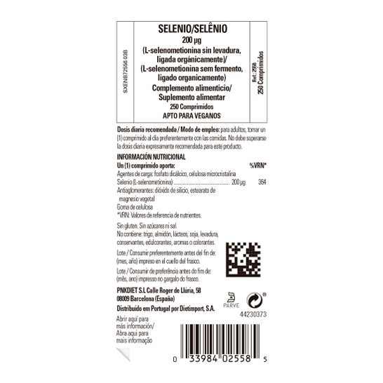 Solgar Selenio 200mcg 250comp