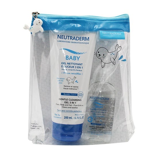 Neutraderm Kit Baby Viaje Gel Limpiador + Agua Limpiadora