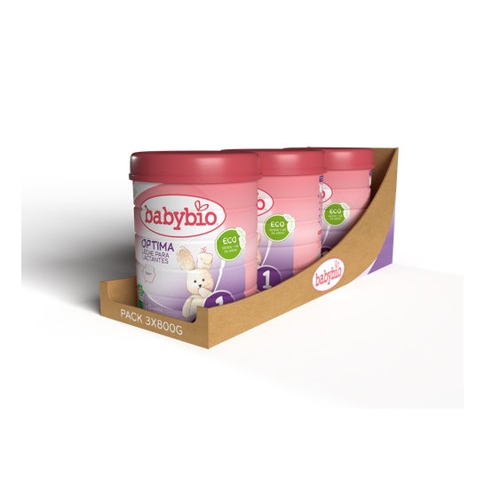 BabyBio Optima 1 Leche para Lactantes 3x800g