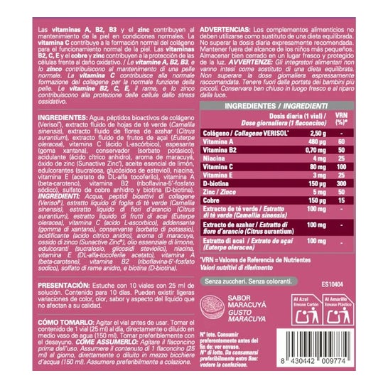 Epaplus Huidverzorgings Collageen Schoonheid Passievrucht 10x25ml Epaplus Huidverzorgings Collageen Schoonheid Passievrucht 10x25ml