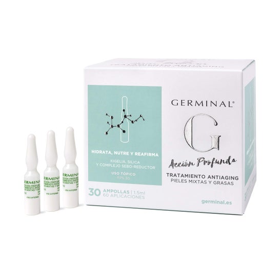 Germinal Anti-aging behandeling Gemengd huidvet 30 Ampullen van 1,