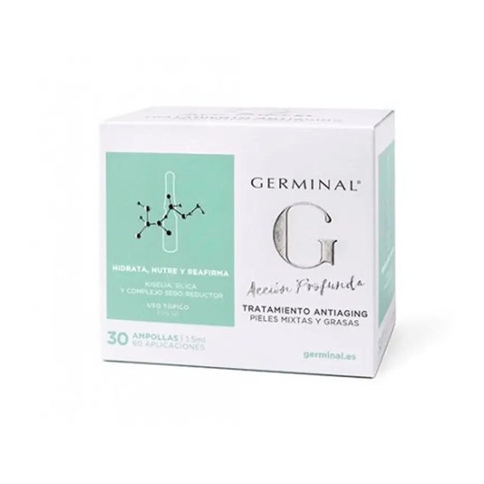 Germinal anti-aging behandling blandet hudfedt 30 ampuller af 1, Germinal anti-aging behandling blandet hudfedt 30 ampuller af 1,
