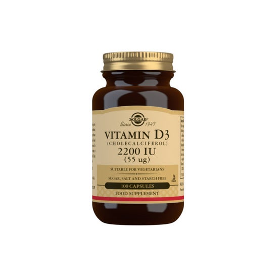 Solgar Vitamina D3 Colecalciferol 2200UI 55mcg 100vcaps