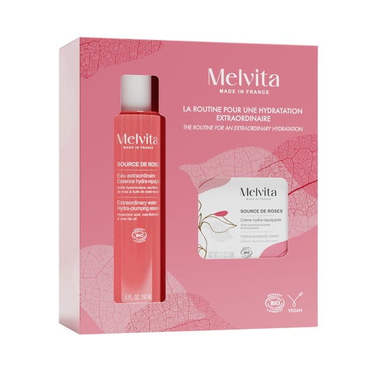Melvita Source de Roses Cofre Hidratación Agua 150ml + Crema 50ml