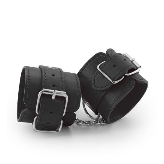 Crushious Bondage Love Esposas de Cuero Negras 1ud