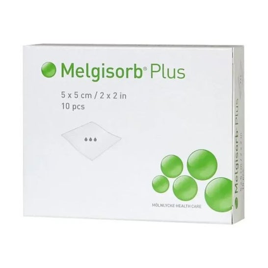Melgisorb Plus Medicazione Assorbente 5x5cm 10 Unità