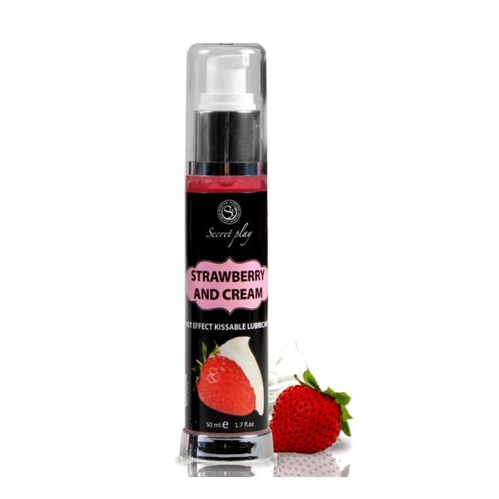 Secret Play Heat Effect Lubricant Strawberries with Cream 50ml