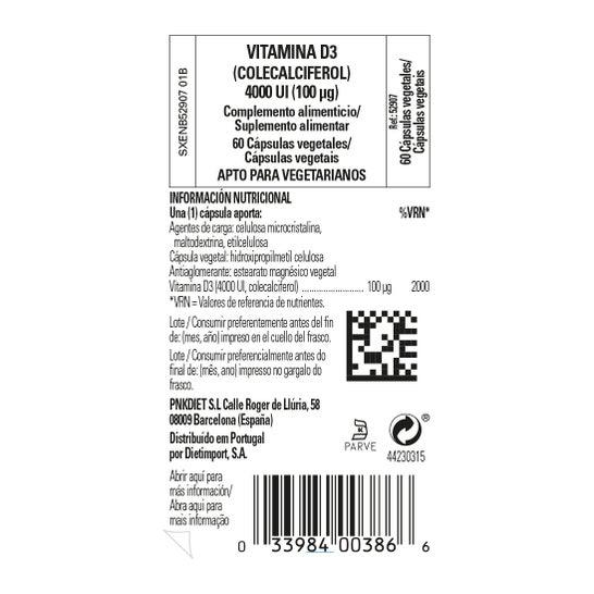 Solgar Vitamina D3 Colecalciferol 4000 UI 100 mcg 60 vcaps