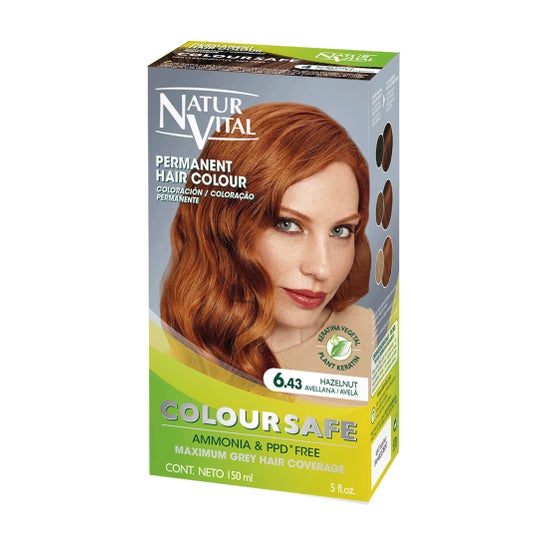 NaturVital Coloursafe Tinte Permanente 6.43 Avellana 150 ml