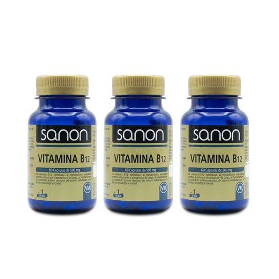 Sanon Pack Vitamina B12 500mg 3x60caps