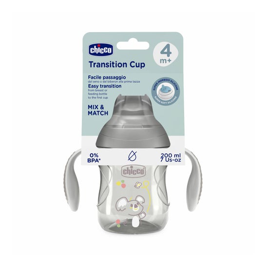 Chicco Vaso de Transición 4M+ Gris 200 ml
