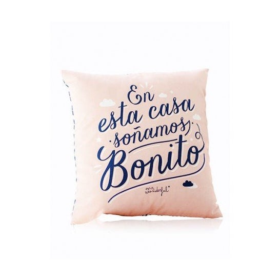 Mr. Wonderful Cushion Cover En Esta Casa Soñamos Bonito 1ud | PromoFarma