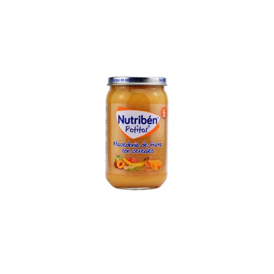 ▷ Comprar Nutribén Potitos Macedonia de Frutas con Cereales 235 gr.