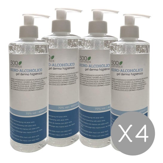 500 Kosmetyki Hydrohigieniczny żel do rąk z Aloe Vera 4x400ml