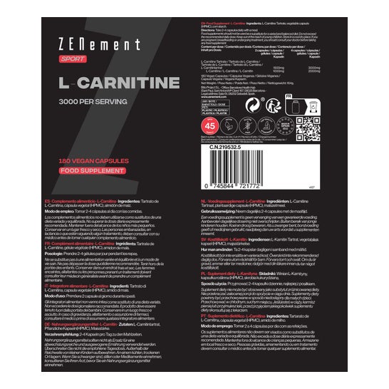 Zenement L-Carnitina 3000 180 caps