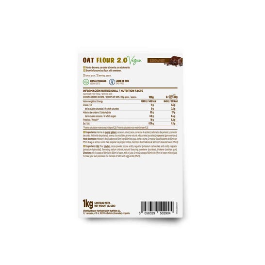 HSN Harina de Avena Instantánea 2.0 Brownie 1000 g