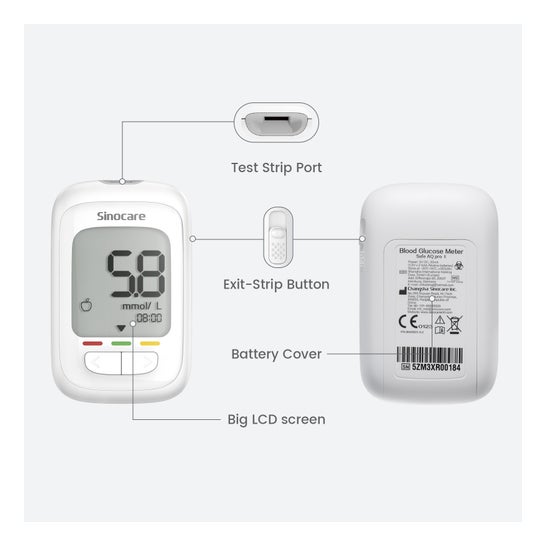 Sinocare Safe Aq Pro I Blutzuckermessgerät Set