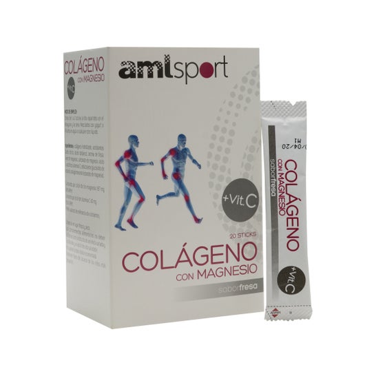 Amlsport Collagen con Magnesio e Vitamina C Gusto Fragola 20sticks