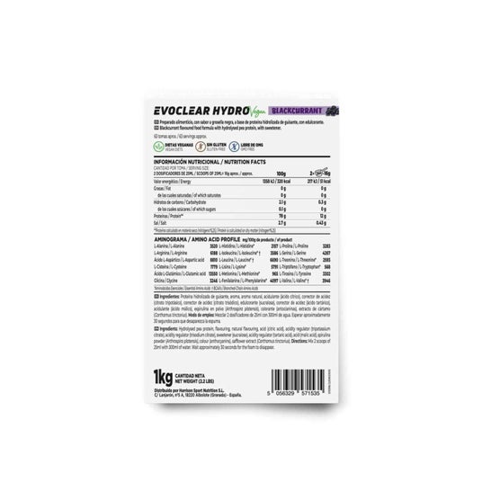 HSN Evoclear Hydro Vegan Grosella Negra 1000 g