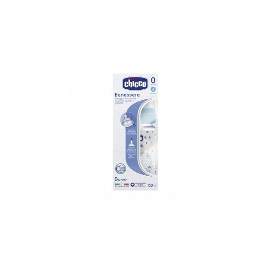 Chicco Biberon Wb Pp Blue 150 Silicone Normal Flow