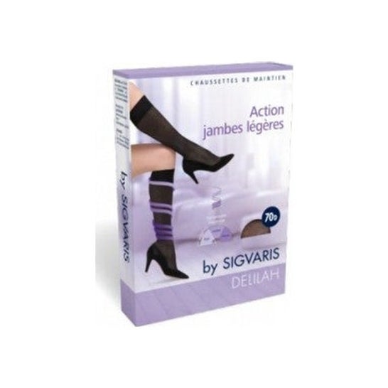 SIGVARIS DELILAH 70D Hold Socks Color - Black, Size - Size 3
