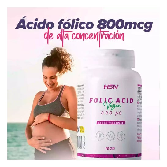 HSN Ácido Fólico 800mcg 120vcaps