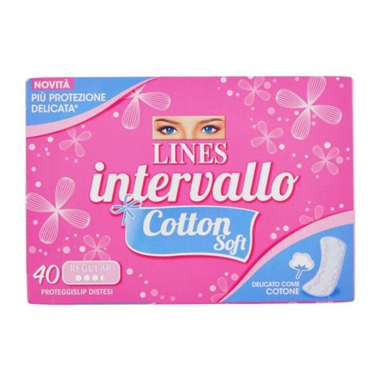 Lines Intervallo Cotton Soft Salvaslip Regular 40uds