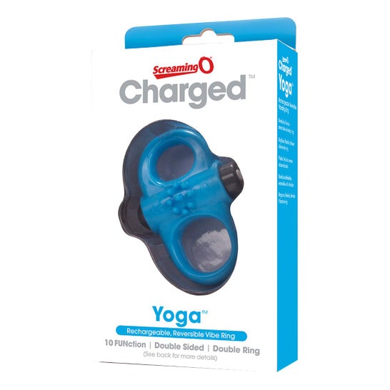 Screaming O Anillo Vibrador Recargable Yoga Azul 1ud