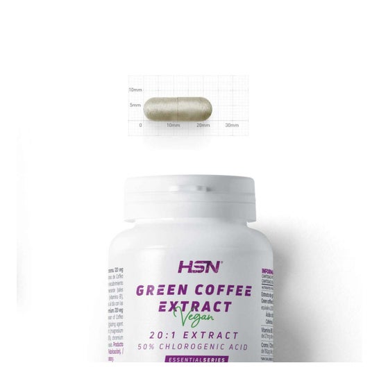 HSN Extracto de Café Verde 20:1 500 mg 120 vcaps