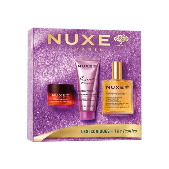 Nuxe Cofre Regalo Best Sellers - Huile Prodigieuse + Champú +Reve The Miel Labios