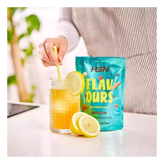 HSN Saborizante en Polvo para Aminoácidos y Bebidas Deportivas Té Helado de Limón 200 g