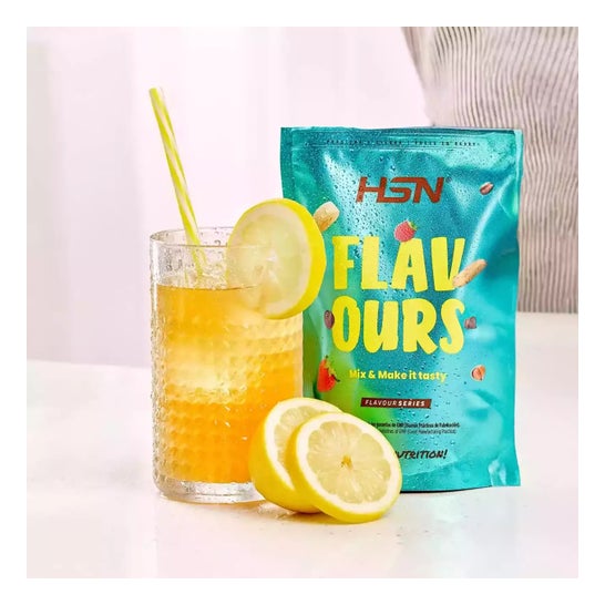 HSN Saborizante en Polvo para Aminoácidos y Bebidas Deportivas Té Helado de Limón 200 g