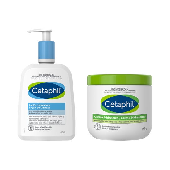 Cetaphil Pack crema hidratante 453g + loción limpiadora 473ml