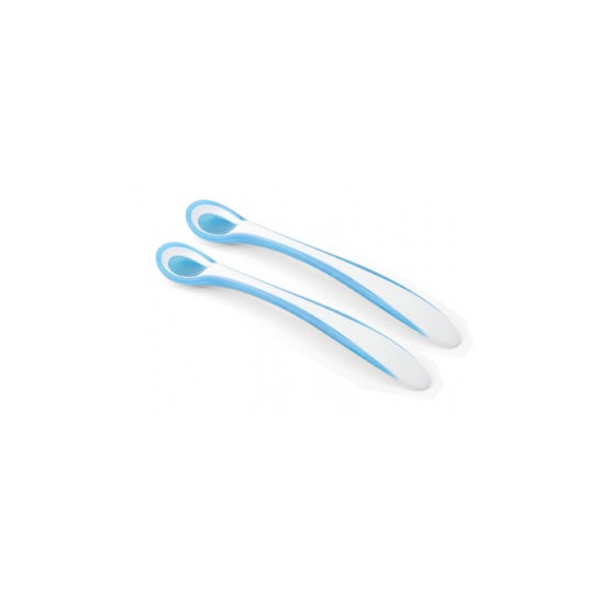 Set of 2 Thermosensitive Blue Spoons