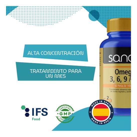 Sanon Omega 3 6 9 Plus 60 caps blandas