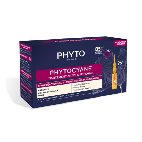 Phyto Phytocyane Tratamiento Anticaída Mujer Reaccional 12uds