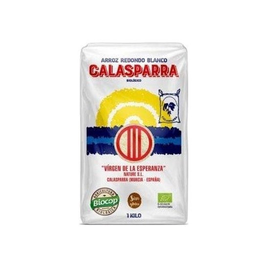 Calasparra Riso Bianco Rotondo Bio Imballaggio Plsstico 1kg