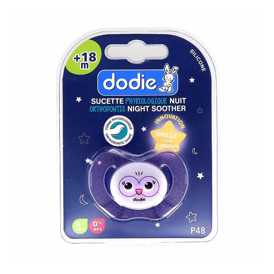 Dodie Sucette +18 Mois Physiologique Nuit Silicone Nervure