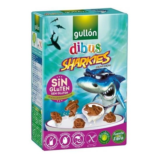 Gullón Biscotti Dibus Sharkies Cacao Senza Glutine Bio 250g