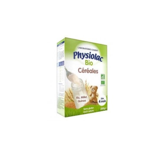 Physiolac Organic Crales Rice, Millet, Quinoa Ds 4 Months Box of 200 Grams