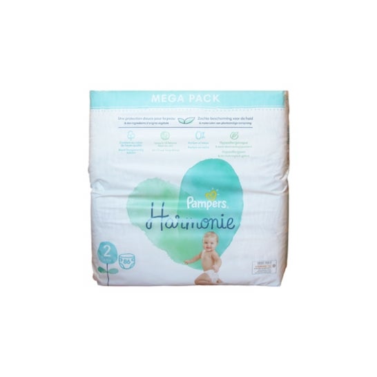 Pampers Harmonie Taille 2 86 Couches 4-8 kg