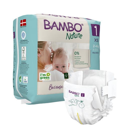 Bambo Nature Windel Größe 1 XS Newborn 22 Stück