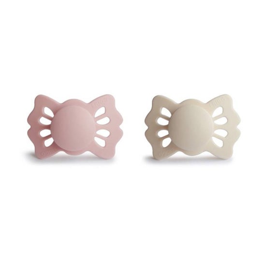 Frigg Lucky Silicone Pacifier Blush Cream 0-6M 2uds