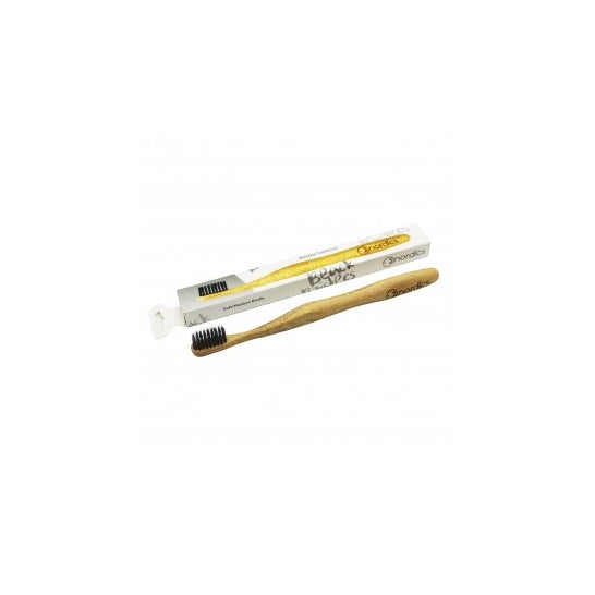 Nordics Cepillo de Dientes 100 % Biodegradable de Bambú Con Carbón