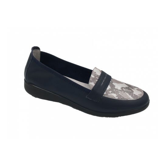 Pharma Comfort Gabant Moccasin Navy Flowered Talla 39 1 Par