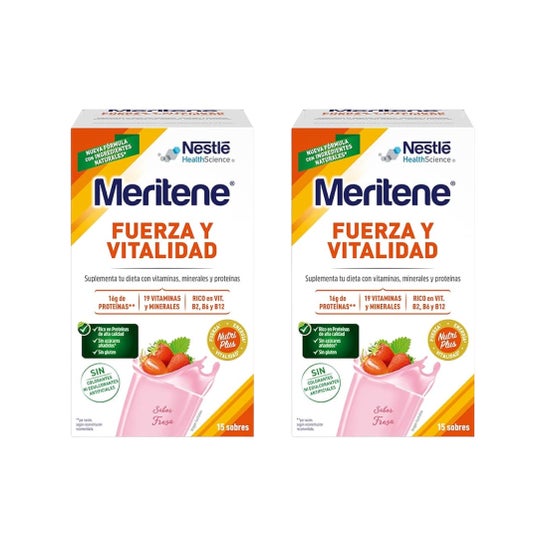 Meritene Fuerza y Vitalidad Fresa 2x15 Sobres