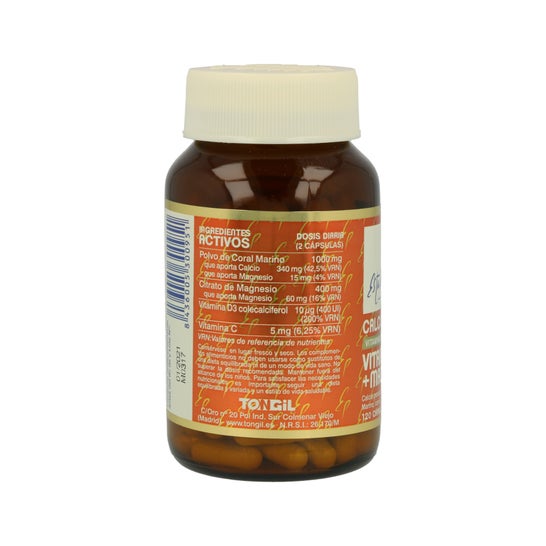 Tongil Estado Puro Calcio Coral Vitamina D3 + Magnesio 120caps