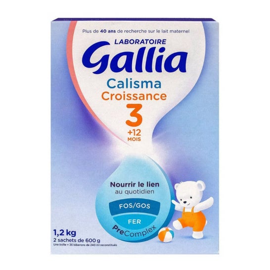 Laboratoire Gallia - Calisma Croissance 3ème âge - Lait en Poudre pour Bébé  - Sans Huile de Palme - Lait Bébé dès 12 mois - Lot de 3x1,2kg : :  Epicerie
