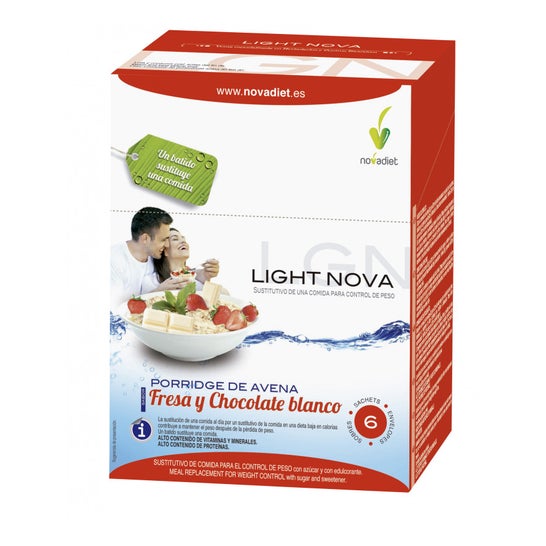 Light Nova Porridge Fresa - Novadiet - 6 Sobres