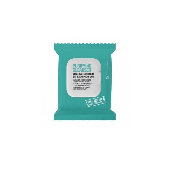 Comodynes detergente purificante oleoso e acne pelle salviette 20 pz